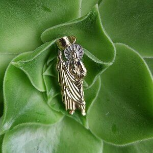 14K Unisex Yellow gold Saint Jude Pendant